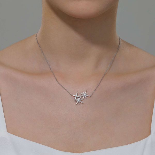 Lafonn Star Cluster Necklace Image 2 Confer’s Jewelers Bellefonte, PA