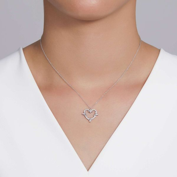 Lafonn Filigreen Heart (c) Necklace Image 2 Confer’s Jewelers Bellefonte, PA
