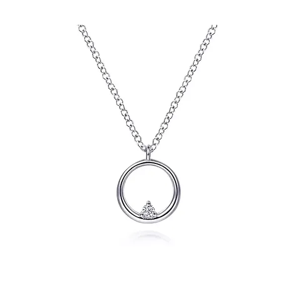 Sterling Silver Diamond Circle Pendant Necklace Confer’s Jewelers Bellefonte, PA