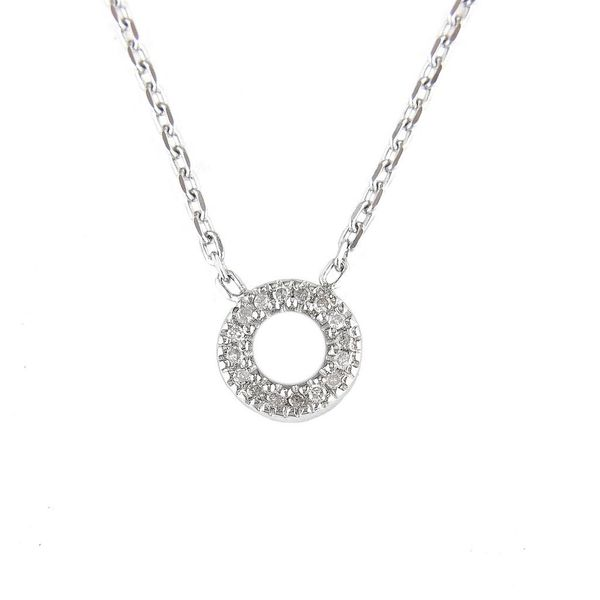 Sterling Silver Pave Set Diamond Circle Necklace Confer’s Jewelers Bellefonte, PA