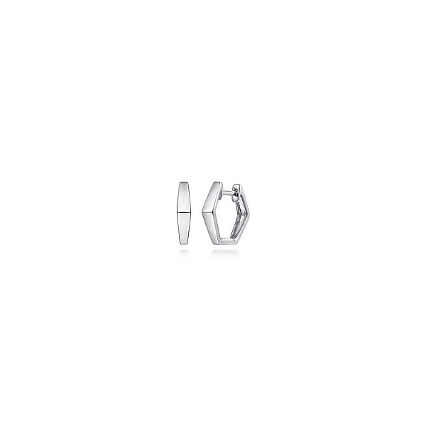 925 Sterling Silver Geometric Huggies Confer’s Jewelers Bellefonte, PA