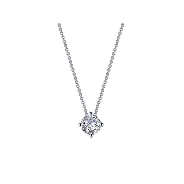 Lafonn 0.85 CTW Sterling Silver Solitaire Necklace Confer’s Jewelers Bellefonte, PA