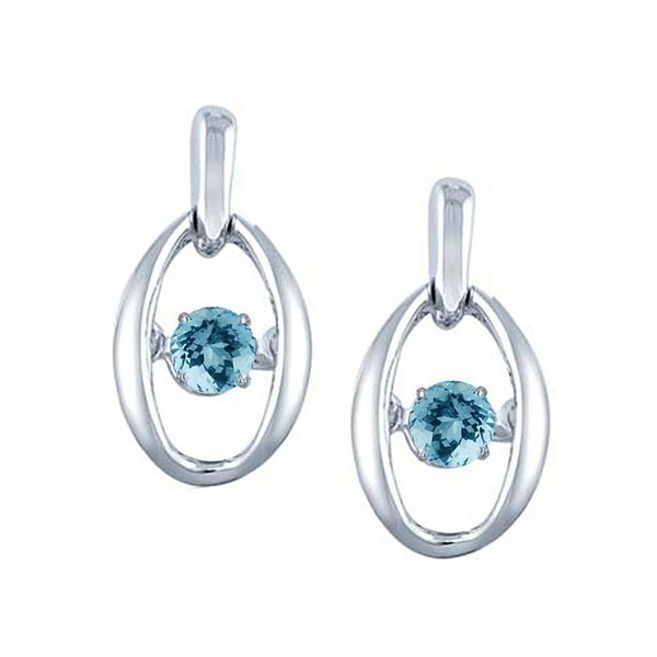 Sterling Silver Dancing Birthstone Earrings With Aquamarines - March Confer’s Jewelers Bellefonte, PA
