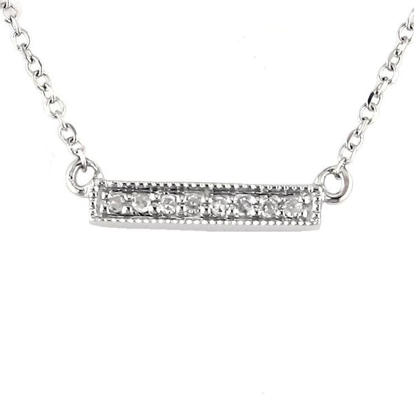 Sterling Silver Petite Bar Diamond Necklace Confer’s Jewelers Bellefonte, PA