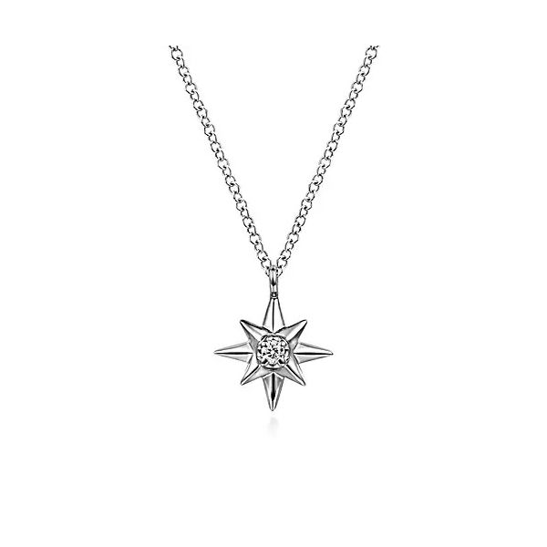 925 Sterling Silver Diamond Star Necklace Confer's Jewelers Bellefonte, PA
