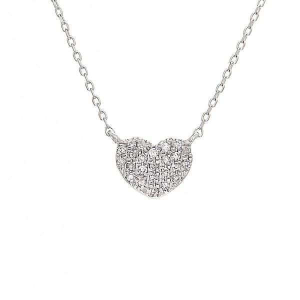 Sterling Silver Diamond Petite Heart Necklace Confer’s Jewelers Bellefonte, PA