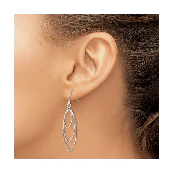 Sterling Silver Fancy Dangle Earrings Image 2 Confer’s Jewelers Bellefonte, PA