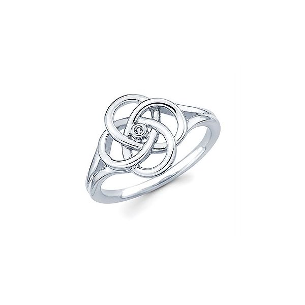 Sterling Silver Celtic Knot Ring With Diamond Confer’s Jewelers Bellefonte, PA