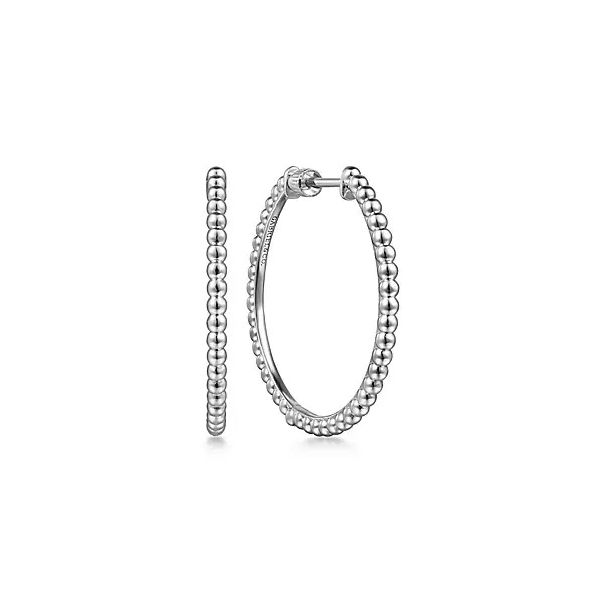 Sterling Silver 30MM Bujukan Beaded Classic Hoop Earrings Confer’s Jewelers Bellefonte, PA