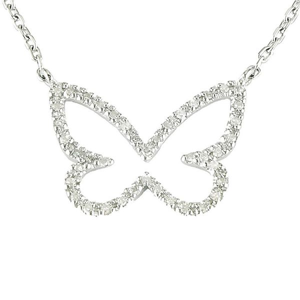 Sterling Silver Open Diamond Butterfly Necklace Confer’s Jewelers Bellefonte, PA