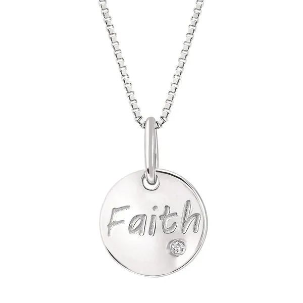 Sterling Silver Faith Disc Pendant Confer’s Jewelers Bellefonte, PA