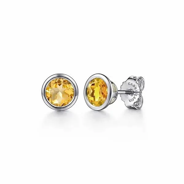 925 Sterling Silver Plated Citrine Stud Earrings Confer’s Jewelers Bellefonte, PA