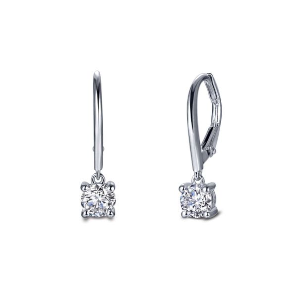 Lafonn Leverback Solitaire Drop Earrings Confer’s Jewelers Bellefonte, PA