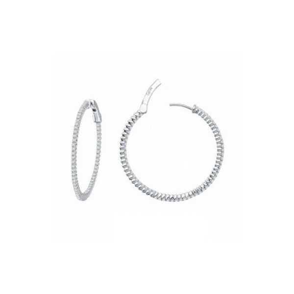 Lafonn 1.2 CTW Hoop Earrings Confer’s Jewelers Bellefonte, PA