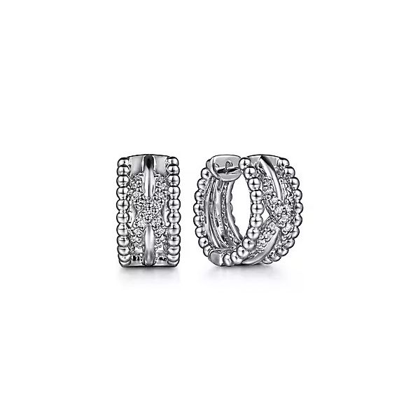 925 Sterling Silver Twisted Bujukan Huggie Earrings Confer’s Jewelers Bellefonte, PA