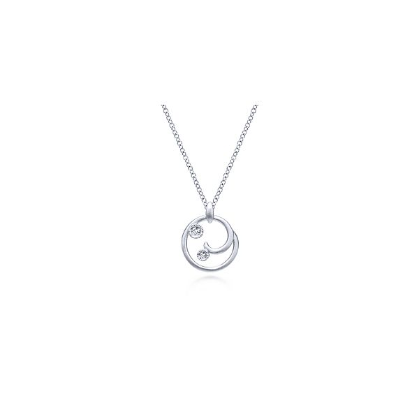 925 Sterling Silver Diamond Swirl Pendant Necklace Confer’s Jewelers Bellefonte, PA