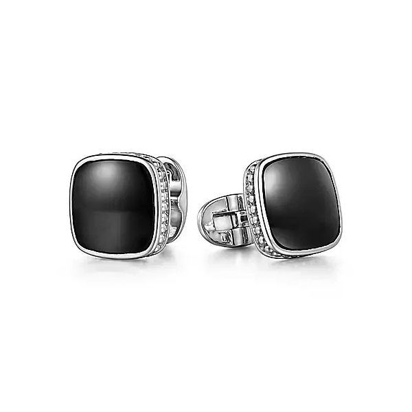 925 Sterling Silver Square Cufflinks with Onyx Stones Confer’s Jewelers Bellefonte, PA