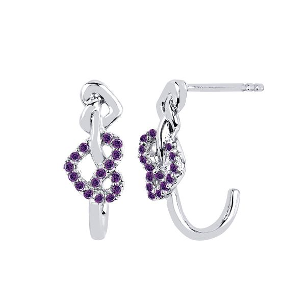 Sterling Silver Lovelock Purple Diamond Earrings Confer’s Jewelers Bellefonte, PA