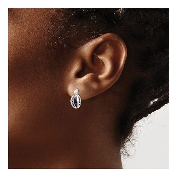 Sterling Silver Dancing Birthstone Earrings - September Image 2 Confer’s Jewelers Bellefonte, PA