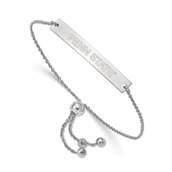 Sterling Silver Penn State University Small Bar Adjustable Bracelet Confer’s Jewelers Bellefonte, PA