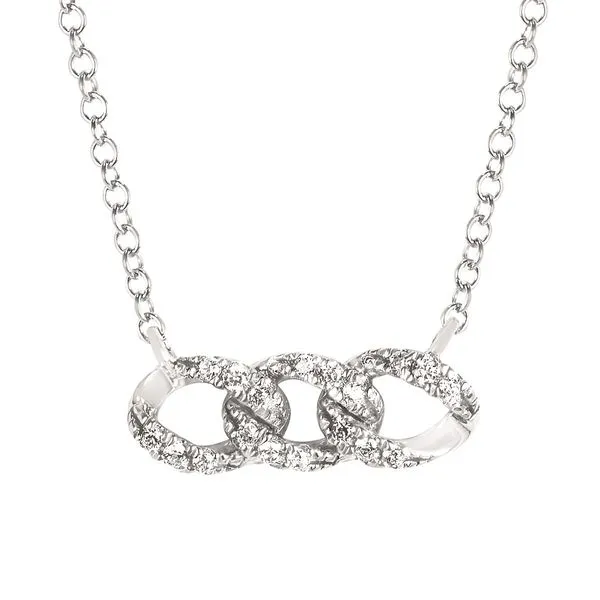 Sterling Silver Diamond Interlocking Necklace Confer’s Jewelers Bellefonte, PA