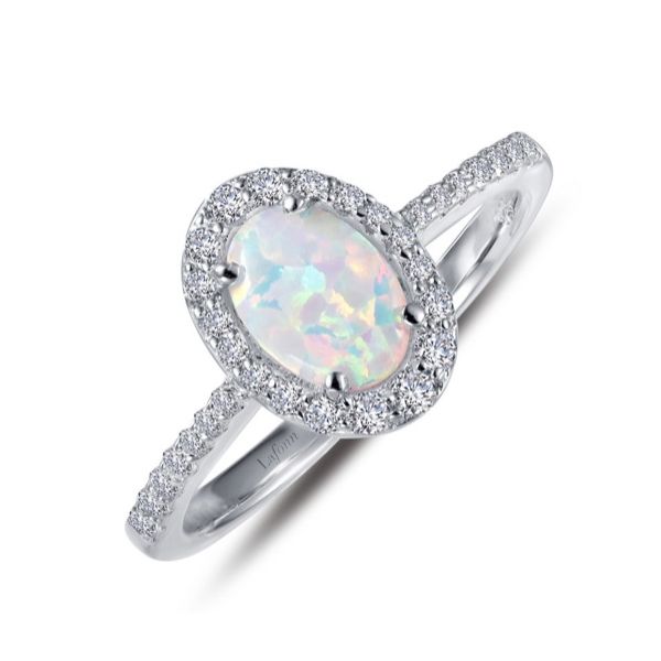 Lafonn Halo Simulated Opal Engagement Ring Confer’s Jewelers Bellefonte, PA