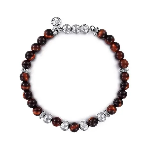 925 Sterling Silver and 6mm Tiger Eye Beaded Bracelet Confer’s Jewelers Bellefonte, PA