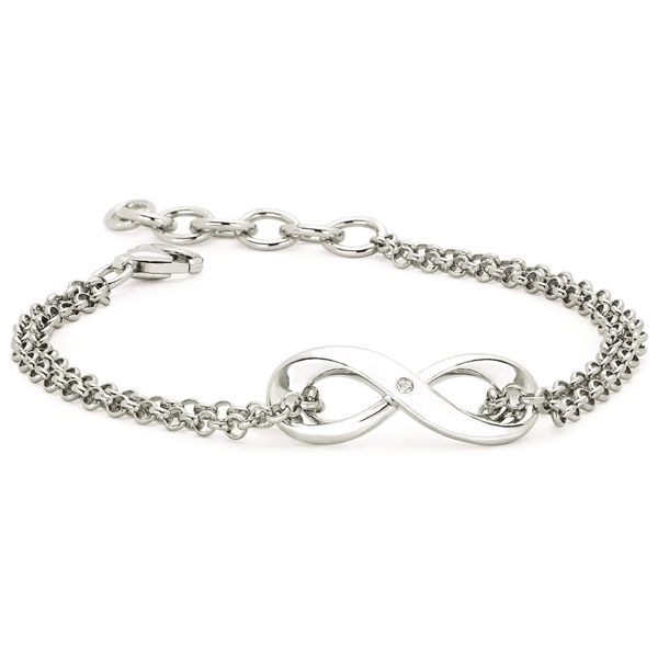 Sterling Silver Infinity Diamond Bracelet Confer’s Jewelers Bellefonte, PA