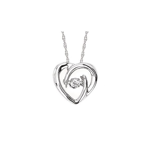 Sterling Silver Dancing Diamond Heart Pendant Confer’s Jewelers Bellefonte, PA