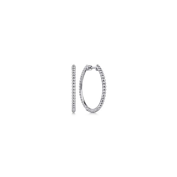 925 Sterling Silver 30MM Bujukan Beaded Hoop Earrings Confer’s Jewelers Bellefonte, PA