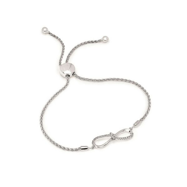 Sterling Silver Bolo Style Diamond Infinity Bracelet Confer’s Jewelers Bellefonte, PA