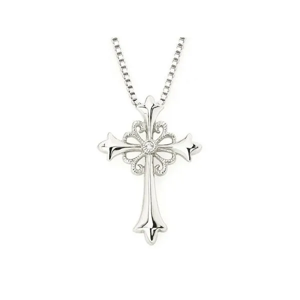 Sterling Silver Ornate Diamond Cross Pendant Confer’s Jewelers Bellefonte, PA