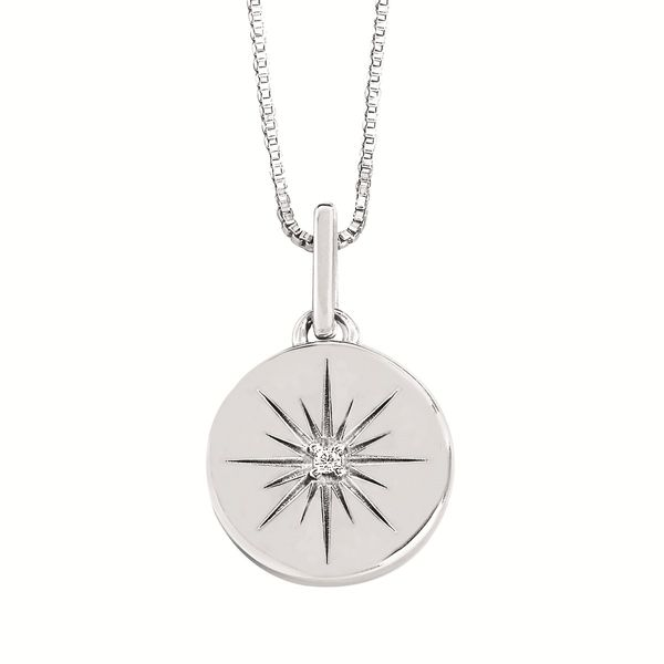 Sterling Silver Round Pendant With Diamond Confer’s Jewelers Bellefonte, PA