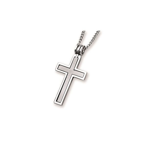 Stainless Steel 3D Cross Necklace Confer’s Jewelers Bellefonte, PA