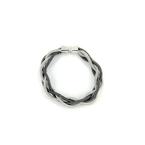 Silver/Slate Braided Bracelet With Magnetic Clasp Confer’s Jewelers Bellefonte, PA