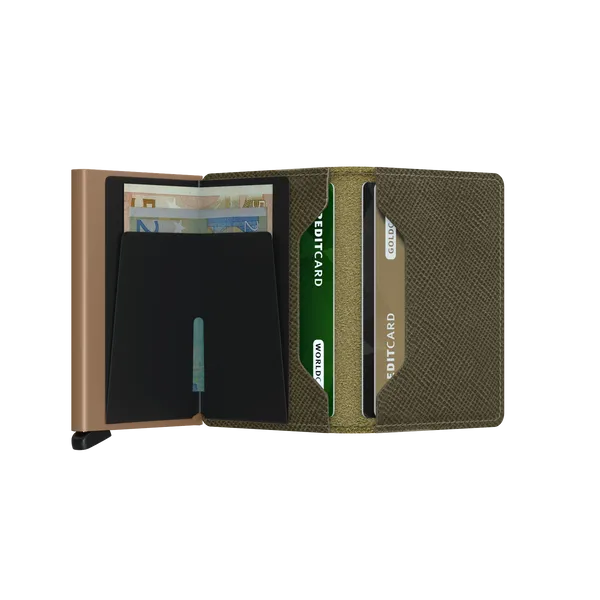 Secrid Slimwallet - Saffiano Olive Image 2 Confer’s Jewelers Bellefonte, PA