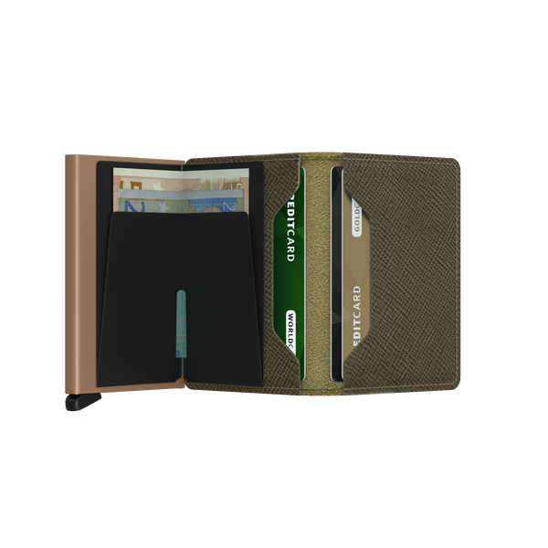 Secrid Slimwallet - Saffiano Olive Image 2 Confer’s Jewelers Bellefonte, PA