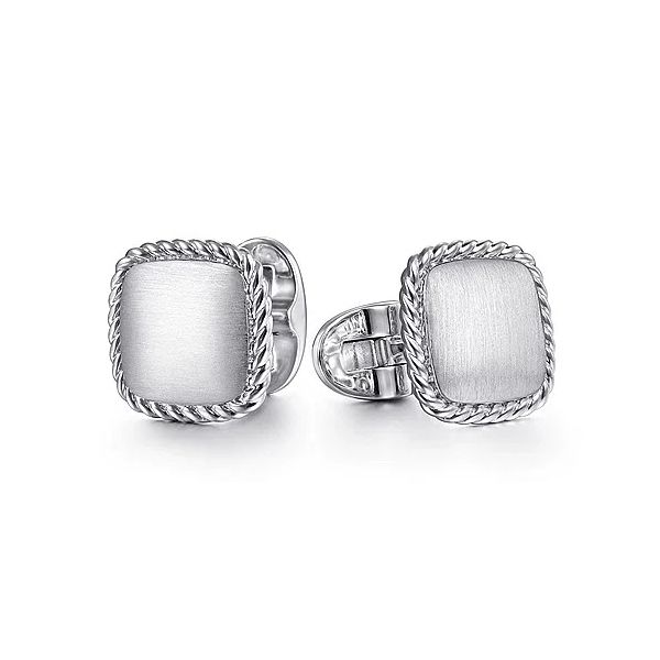 Sterling Silver Square Cufflinks with Twisted Rope Trim Confer’s Jewelers Bellefonte, PA