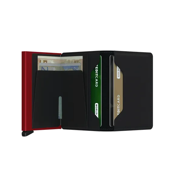 Secrid Slimwallet Matte - Black & Red Image 2 Confer’s Jewelers Bellefonte, PA