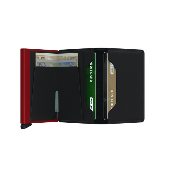 Secrid Slimwallet Matte - Black & Red Image 2 Confer’s Jewelers Bellefonte, PA