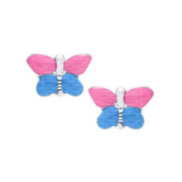 Sterling Silver Blue And Pink Butterfly Earrings Confer’s Jewelers Bellefonte, PA