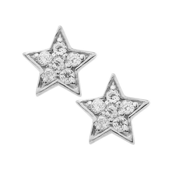 Sterling Silver Star Cubic Zirconium Earrings Confer’s Jewelers Bellefonte, PA