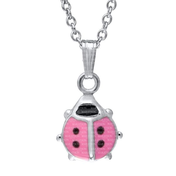 Sterling Silver Pink Lady Bug Necklace Confer's Jewelers Bellefonte, PA