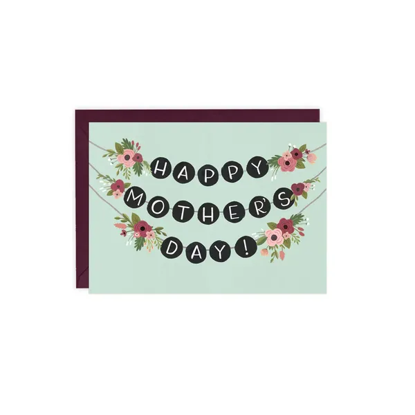 Floral Happy Mother's Day Banner Card Confer’s Jewelers Bellefonte, PA