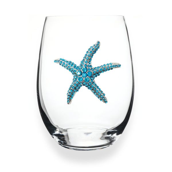 Blue Starfish Decorative Stemless Wine Glass Confer’s Jewelers Bellefonte, PA