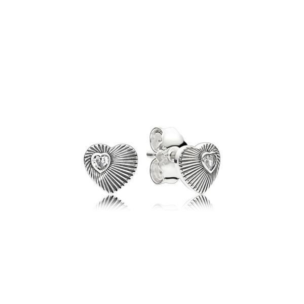 Vintage Heart Fans Stud Earrings Confer’s Jewelers Bellefonte, PA