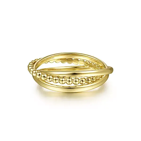 14K Yellow Gold Bujukan Criss Cross Ring Confer’s Jewelers Bellefonte, PA