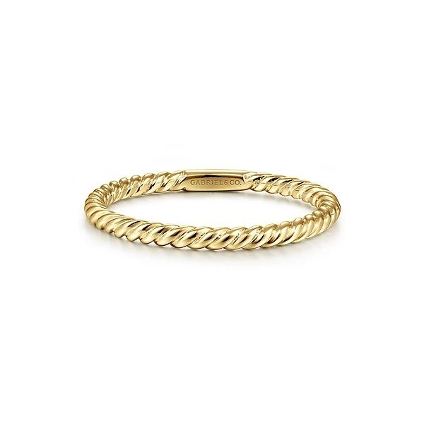 14K Yellow Gold Twisted Rope Stackable Ring Confer’s Jewelers Bellefonte, PA