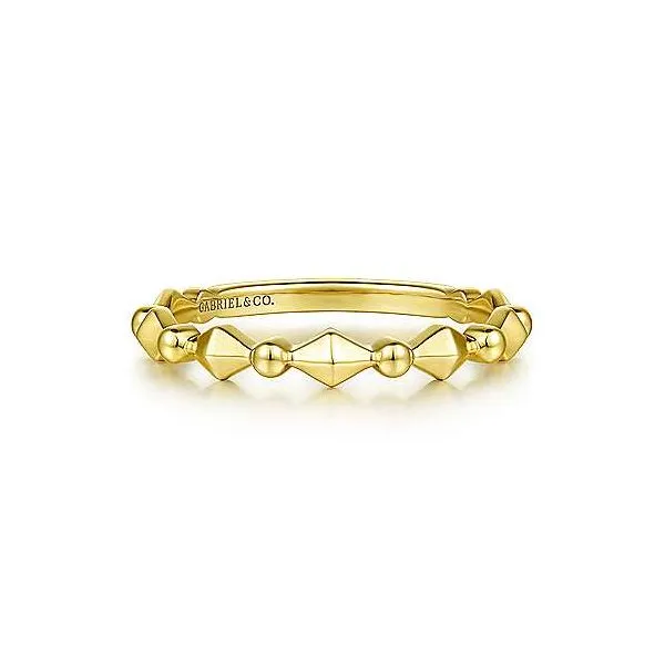 14K Yellow Gold Geometric Station Ring Confer’s Jewelers Bellefonte, PA