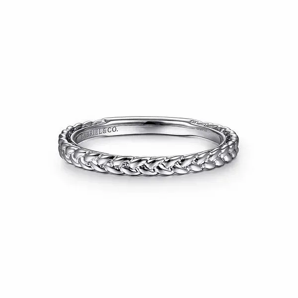 14K White Gold Braided Stackable Ring Confer’s Jewelers Bellefonte, PA